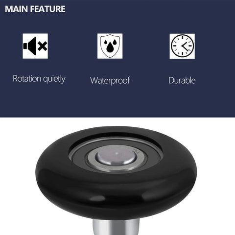 12 Pack Black 2 Inch Nylon Garage Door Rollers With 7 Inch Stems, Quiet, Durable, Ultra Smooth With 6200-2RS Bearings
