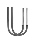 Wall Mounted Snowboard Surfboard Rack Set Vertical Wall Hanger featuring gray foam cradles, holds up to 70 lbs, heavy duty design.