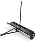 Tow Behind Dethatcher 40 Inch With 20 Spring Steel Tines For ATV Or Mower Lift Handle Lawn Rake