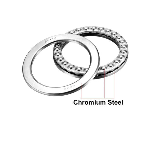 Thrust ball bearings, chrome steel, two rings with balls, 80x105x19 mm, single row
