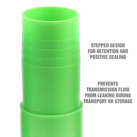 Green plug from 5 Piece Transmission And Transaxle Plug Set With Leak Proof Stepped Design For Universal Fit In Most Domestic Vehicles