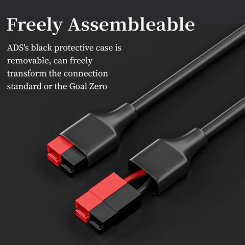 4 In 1 Solar Connector Extension Cable Splitter For Parallel Charging Of Portable Power Stations XT60 45A DC 8mm And 5.5mm 2.5mm Adapters with removable case
