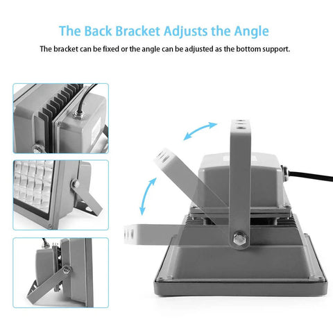 Adjustable bracket on High Power 405nm UV Resin Curing Light For SLA DLP 3D Printers Handheld And DIY Enclosure Use displayed in close-up.