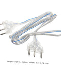 Clear Epee Body Cord For Fencing Multi Function Wire with transparent connectors, 63.27 in long, visible durable cable for epee gear.