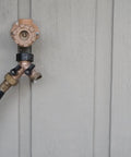 Solid Brass Garden Hose Splitter Tee Adapter Fits 3/4 Inch Fittings Includes Rubber Gasket And Teflon Tape for two way flow.