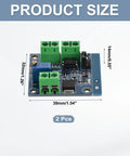 PWM To 0 To 10V Voltage Converter Module For PLC And Industrial Control Converts PWM Signal From 0 To 100 Percent Into 0 To 10V Analog Output Plug And Play Signal Interface Switching Sturdy 2 Pack showing product dimensions