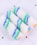 24 Piece Paint Roller Covers Premium Polyester Sleeves for slick wall and trim work, featuring colorful striped design for fast application.