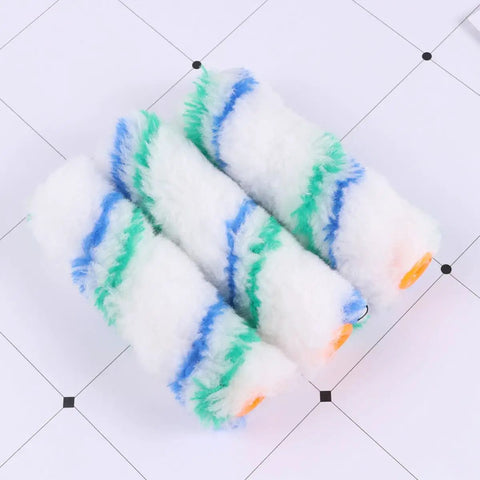24 Piece Paint Roller Covers Premium Polyester Sleeves for slick wall and trim work, featuring colorful striped design for fast application.