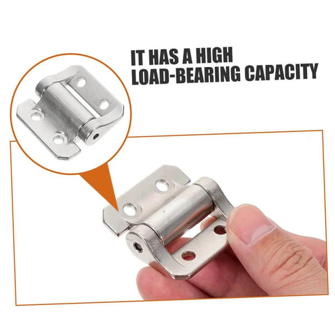 Thickened Zinc Alloy Cabinet Hinge With Damping And Positioning Heavy Duty Kitchen Door Hinge For Soft Close And Quiet Cabinets PartyKindom Silver Finish 3 Nm Torque Suitable For Residential Cabinet Replacement And Smooth Closing shown in hand with focus on load-bearing capacity
