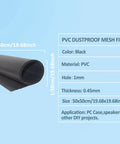 Easy Install 50Cm Square PVC Dust Filtration Mesh Cover For Computer Case And Fans With Magnetic Strip rolled display