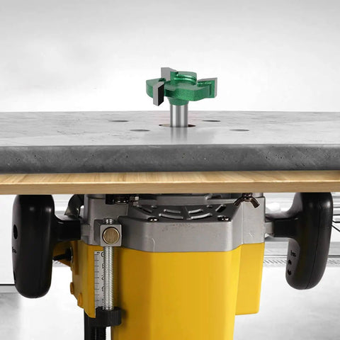 Pro Grade CNC Spoilboard Surfacing Router Bit With 1/4 Inch Shank 1-1/4 Inch Cutting Diameter 1/4 Inch Cutting Length three flutes