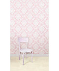 Peel And Stick Pink Nursery Wallpaper With Repositionable Adhesive, Easy Removal And No Residue, Safe For Walls, Ariel Pattern