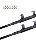 Heavy Duty Keyboard Drawer Slides 10 Or 12 Inch, Three Section Full Extension, Ball Bearing Quiet Runners, shown with screws