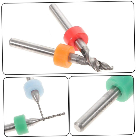 30 Piece Tungsten PCB Drill Bit Set for Hand Drill and Jewelry Making with colorful rings and detailed bit tips