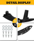 Front Left And Right Inner Door Pull Handles For BMW 3 Series F30 F31 2012 Through 2018 320i Replacement Inner Trim Door Handle Set OEM Style No Fuss Direct Fit Easy Install Long Lasting High Quality, black plastic with screws