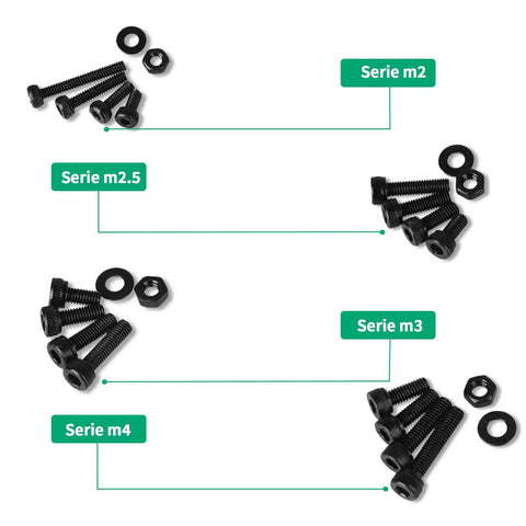 Massive 1305 Piece Metric Bolt Kit DIY Ready With M2 M2.5 M3 M4 Hex Socket Head Cap Screws Nuts Washers 12.9 Grade Alloy Steel