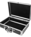 Open Rock Solid Hardcore Aluminum Rolling Tool Box With Secure Lock And Sturdy Grab Handle Lightweight Portable Design.