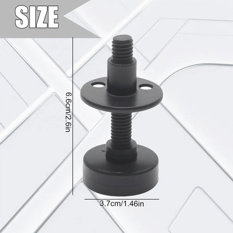 4 Pack Heavy-Duty Furniture Leveling Feet 3/8-16 UNC Thread Adjustable Leg Levelers with measurement details shown