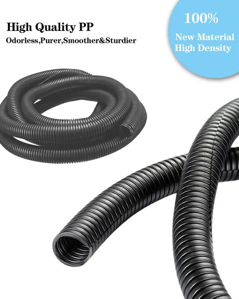 1/4 Inch Wire Loom Split Tubing 33 Ft Black Cord Protector for Electrical Wires and Automotive Wiring, flexible plastic conduit