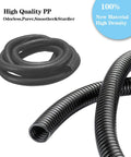 Hella Tough 1/4 Inch Split Wire Loom Tubing For Heavy Duty Cord Protection And Truck Rig Wire Management Slick Black flexible wrap.