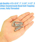 Sixty Piece Size Twelve Stainless Steel Wood Screw Assortment Kit With Countersunk Phillips Heads And Self Tapping Design For Deck Building Furniture Upgrade And Heavy Duty Jobs That Are Absolutely Dope And Built Tough displayed in a hand.
