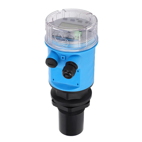 Ultrasonic Water Level Sensor With Digital LED Display And Plug And Play Setup For 0-5 m Range 4-20mA Analog Output Tank And Reservoir Level Transmitter.