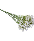 Bundle of white artificial flowers with green stems, ideal for decorative arrangements.
