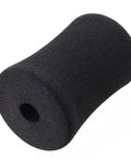 Black foam roller from 2 Pack Sponge Foam Foot Pad Roller Replacement For Leg Extension And Curl Machines High Density Cushioned Pads For Weight Benches Inversion Tables Home Gym Equipment Durable Comfort For Legit Fitness Training