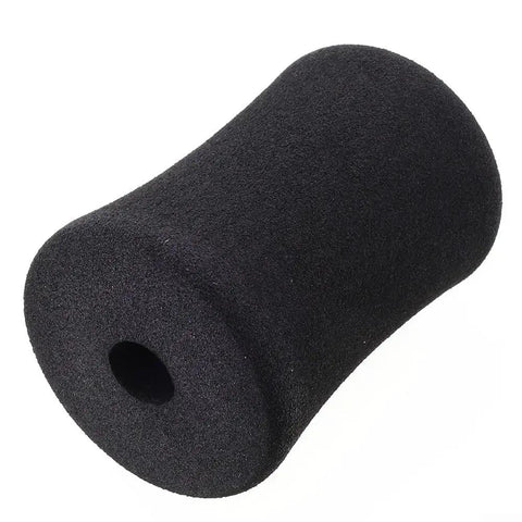 Black foam roller from 2 Pack Sponge Foam Foot Pad Roller Replacement For Leg Extension And Curl Machines High Density Cushioned Pads For Weight Benches Inversion Tables Home Gym Equipment Durable Comfort For Legit Fitness Training