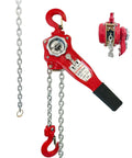 Heavy Duty Lever Chain Hoist 1700 Lbs Capacity 5 Ft Manual Ratchet Chain Puller With Two Hooks for outdoor lifting
