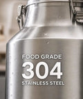 Top Shelf 304 Stainless Steel Water Dispenser With Airtight Lid And Snap Latches, Zero Drip Spigot For Hauling Wine Oil Or Milk, Backyard Ready Liquid Storage Barrel, 23 Gallon Tank with food grade label