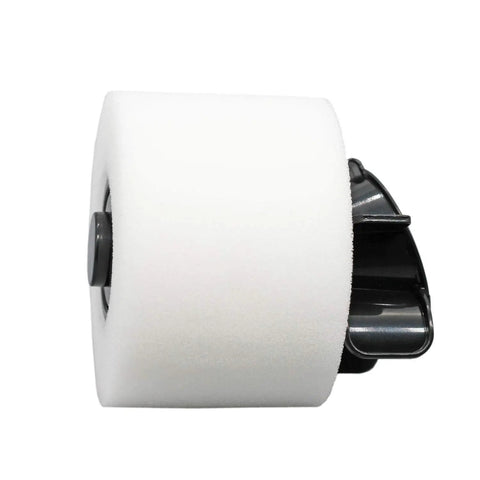 Side view of a white foam filter from Replacement Vacuum Filter Kit With 2 Vacuum Filters, 4 Foam Felt Filters, And 1 Brush For IONFlex DuoClean And X30 X40 F60 F80 IC205 UF280 IF100 IF150 IF160 IF170 IF180 IF200 IF201 IF202 IF203Q IF205 IF251 IF252 IF281 IF282 IF285.