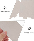 Close-up of Six Pack Microwave Oven Mica Sheets Heat Insulation Pads Easy Cut Splatter Guard Replacement, hand holding sheet detail.