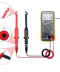 Two Pack Multimeter Test Lead Set With Wire Piercing Probes And Insulated Back Probes For Diagnostic Electrical Testing
