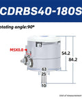 Beefed Up Swinging Rotary Actuator Air Cylinder Totally Dependable Build For Industrial Automation Projects Showing dimensions and design details.