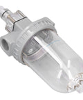 Air Compressor Lubricator With Aluminum Alloy Oil Separator And Transparent PC Cup For Pneumatic Systems Pro Grade Lubrication And Filtration 0.1-0.8 MPa Input - side view