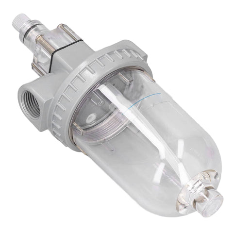 Air Compressor Lubricator With Aluminum Alloy Oil Separator And Transparent PC Cup For Pneumatic Systems Pro Grade Lubrication And Filtration 0.1-0.8 MPa Input - side view
