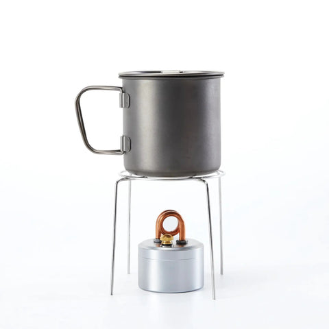 Ultra Lite Alcohol Camping Stove With Stand Tiny But Mighty 50ml Denatured Alcohol Burner for Hiking and Backpacking