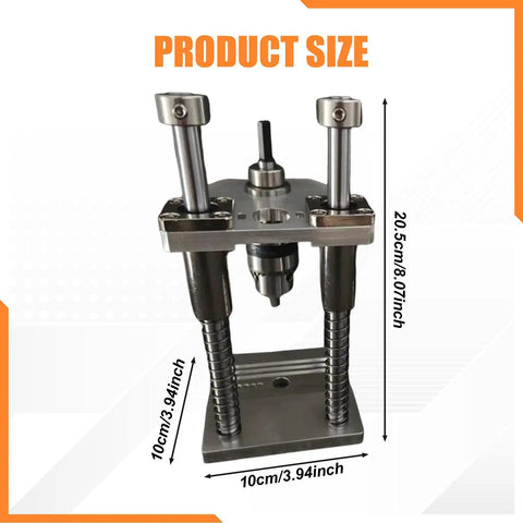 Vertical Drill Guide Attachment for Home Workshops, Sturdy Portable Drill Press Stand With Premium Holder and Precise Hole Alignment