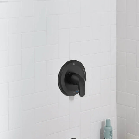 Top Shelf Matte Black Shower Trim Kit Boasting 1 75 Gpm Flow With A Double Ceramic Pressure Balance Cartridge For Easy DIY Remodels And Rock Solid Everyday Comfort