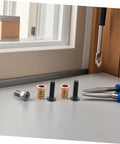 Wood Furniture Threaded Inserts Kit With Bolts Nuts Wrenches And Drill Bit 50 Piece Metal Connector Hardware Set For Solid Fastening