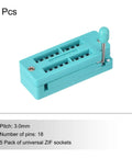 Universal ZIF IC Test Socket 18 Pin 3mm Pitch For Microcontrollers Chips And Breadboards Locking IC Socket