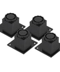 Adjustable Height Aluminum Furniture Legs Set Of 4 For Sofa, Cabinet And Bed Frames, Square 60mm Base Black Finish