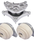 Set Of 3 Beefed Up Hydraulic Engine And Transmission Mounts Replacement For Mercedes Benz W212 W204 W221 C230 E250 C300 C350 E400 CLS550 AMG 4MATIC 2017 2018 Direct Fit Kit, including front left, front right, and rear mounts.