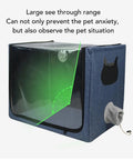 Foldable Pet Nebulizer Box For Dogs And Cats With Dual Holes showing transparent design and side hole for oxygen therapy