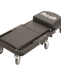 Pro Lift C-9100 Black 40 Inch Foldable Hydraulic Repair Creeper With Padded Seat And Headers, Heavy Duty 450 Lb Capacity Steel Frame on casters.
