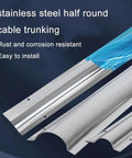Ditch Those Pesky Wire Tangles Once And For All With Heavy Duty Stainless Steel Cable Trunking, half round design, easy to install, rust resistant.