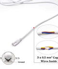 Six Foot LED Linkable Tube Light Cord for T5 And T8 Fixtures, Double End No Fuss Plug And Play Connector Cable illustration