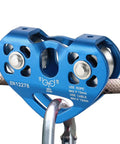 Beefy Built Tough Zip Line Pulley Tandem Speed Double Pulley 30KN 6700LBS Breaking Strength for 1/2 Inch Cable in use