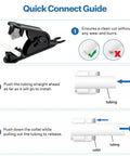 Quick connect guide for Fridge Water Line Kit 32.8 ft One Quarter Inch OD NSF Certified LLDPE Tubing with instructions for use.